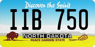 ND license plate IIB750