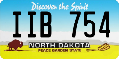 ND license plate IIB754