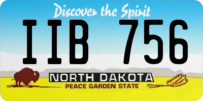 ND license plate IIB756