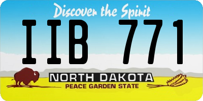 ND license plate IIB771
