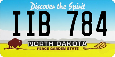 ND license plate IIB784