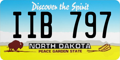ND license plate IIB797