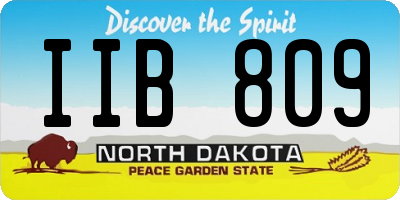 ND license plate IIB809