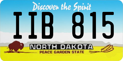 ND license plate IIB815