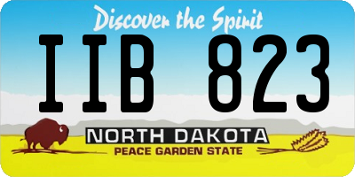 ND license plate IIB823