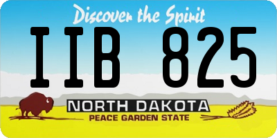 ND license plate IIB825