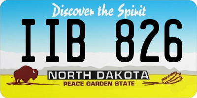 ND license plate IIB826