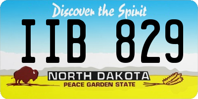 ND license plate IIB829