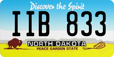 ND license plate IIB833