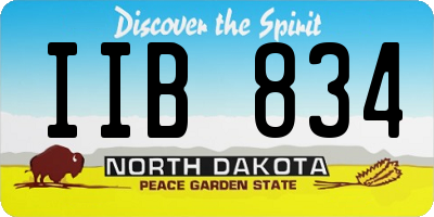ND license plate IIB834