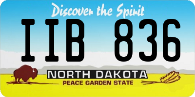 ND license plate IIB836