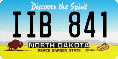 ND license plate IIB841