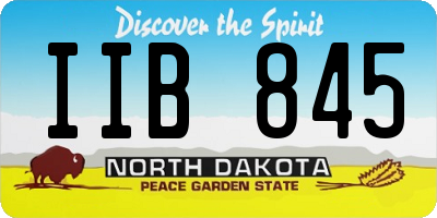 ND license plate IIB845