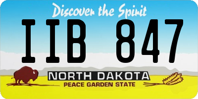 ND license plate IIB847