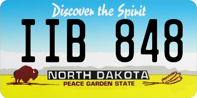 ND license plate IIB848