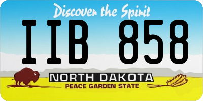 ND license plate IIB858