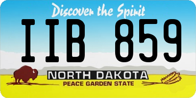 ND license plate IIB859