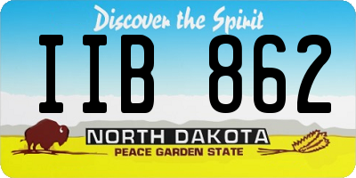 ND license plate IIB862