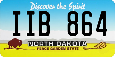 ND license plate IIB864