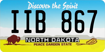 ND license plate IIB867