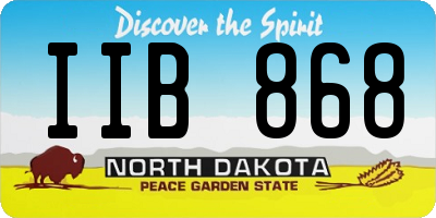ND license plate IIB868