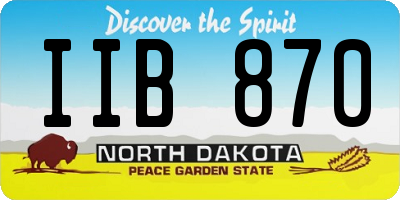 ND license plate IIB870