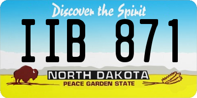 ND license plate IIB871