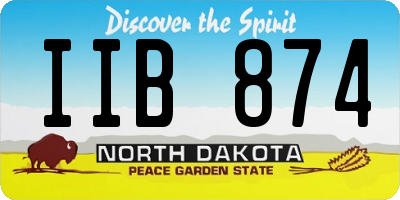 ND license plate IIB874