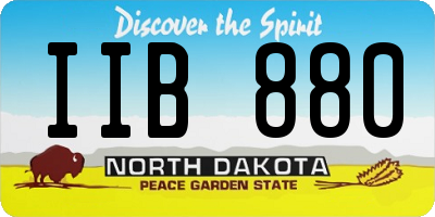 ND license plate IIB880