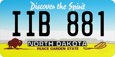ND license plate IIB881