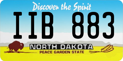 ND license plate IIB883