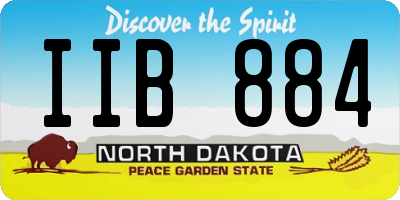 ND license plate IIB884