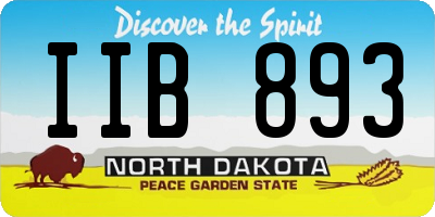 ND license plate IIB893