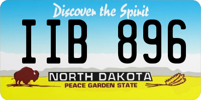 ND license plate IIB896