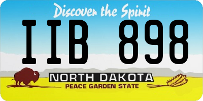 ND license plate IIB898