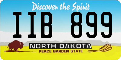 ND license plate IIB899