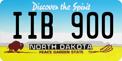 ND license plate IIB900
