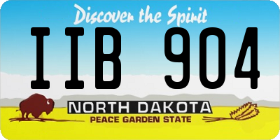 ND license plate IIB904