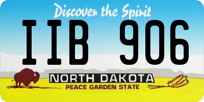 ND license plate IIB906