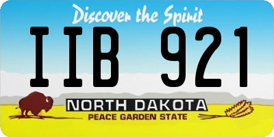 ND license plate IIB921