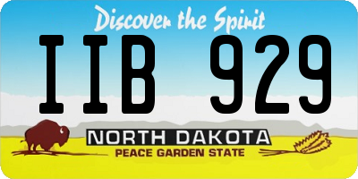 ND license plate IIB929