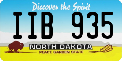 ND license plate IIB935