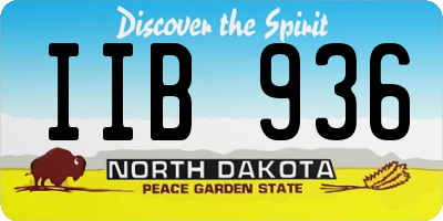ND license plate IIB936