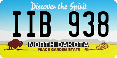 ND license plate IIB938