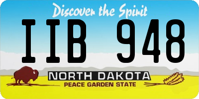 ND license plate IIB948