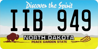 ND license plate IIB949