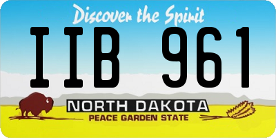 ND license plate IIB961