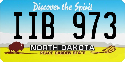ND license plate IIB973