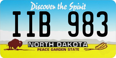 ND license plate IIB983