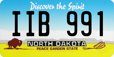 ND license plate IIB991